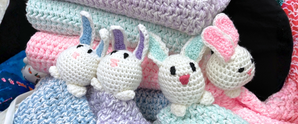 Group of Lovies and Blankies made by Katmar